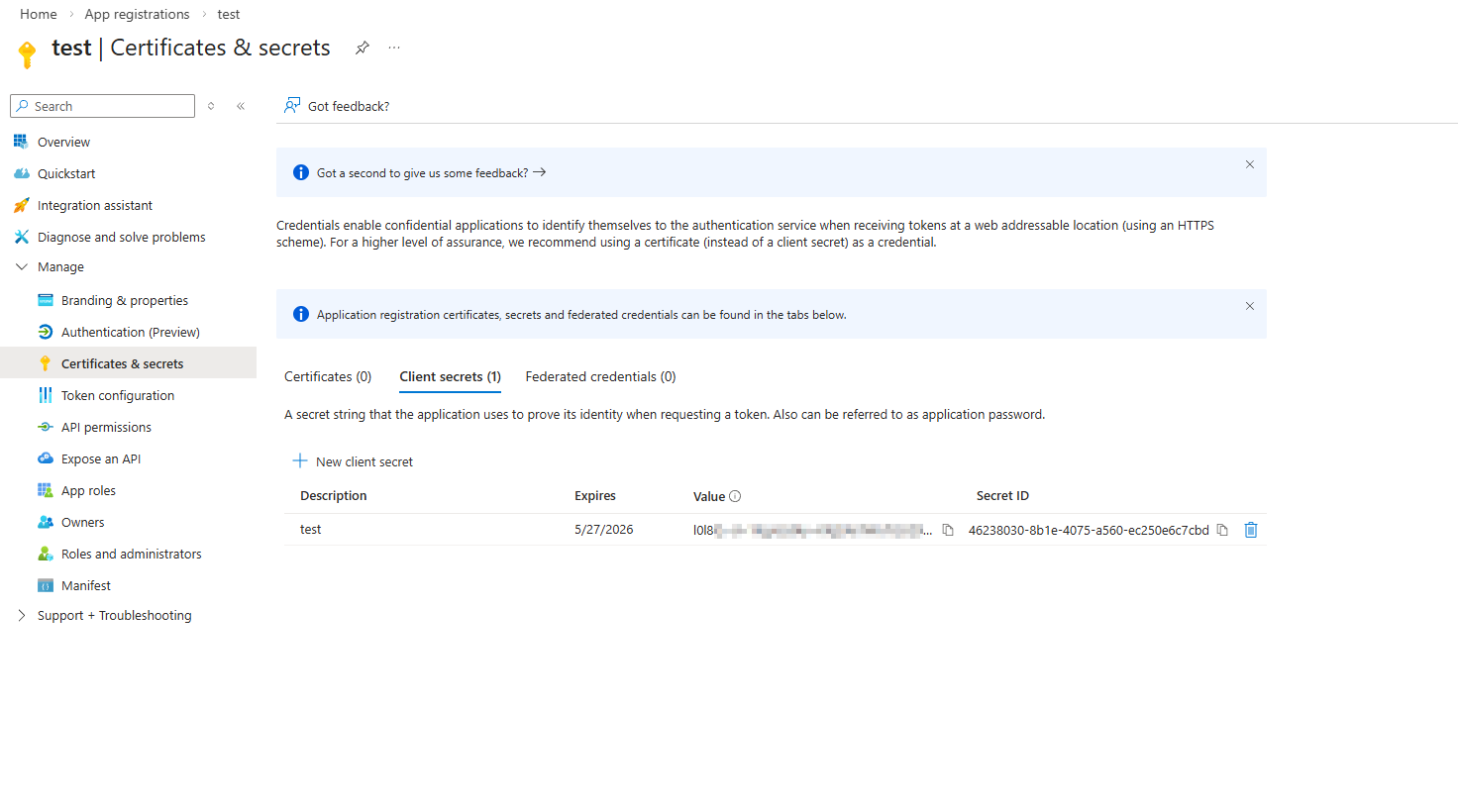 Setup App registration 2